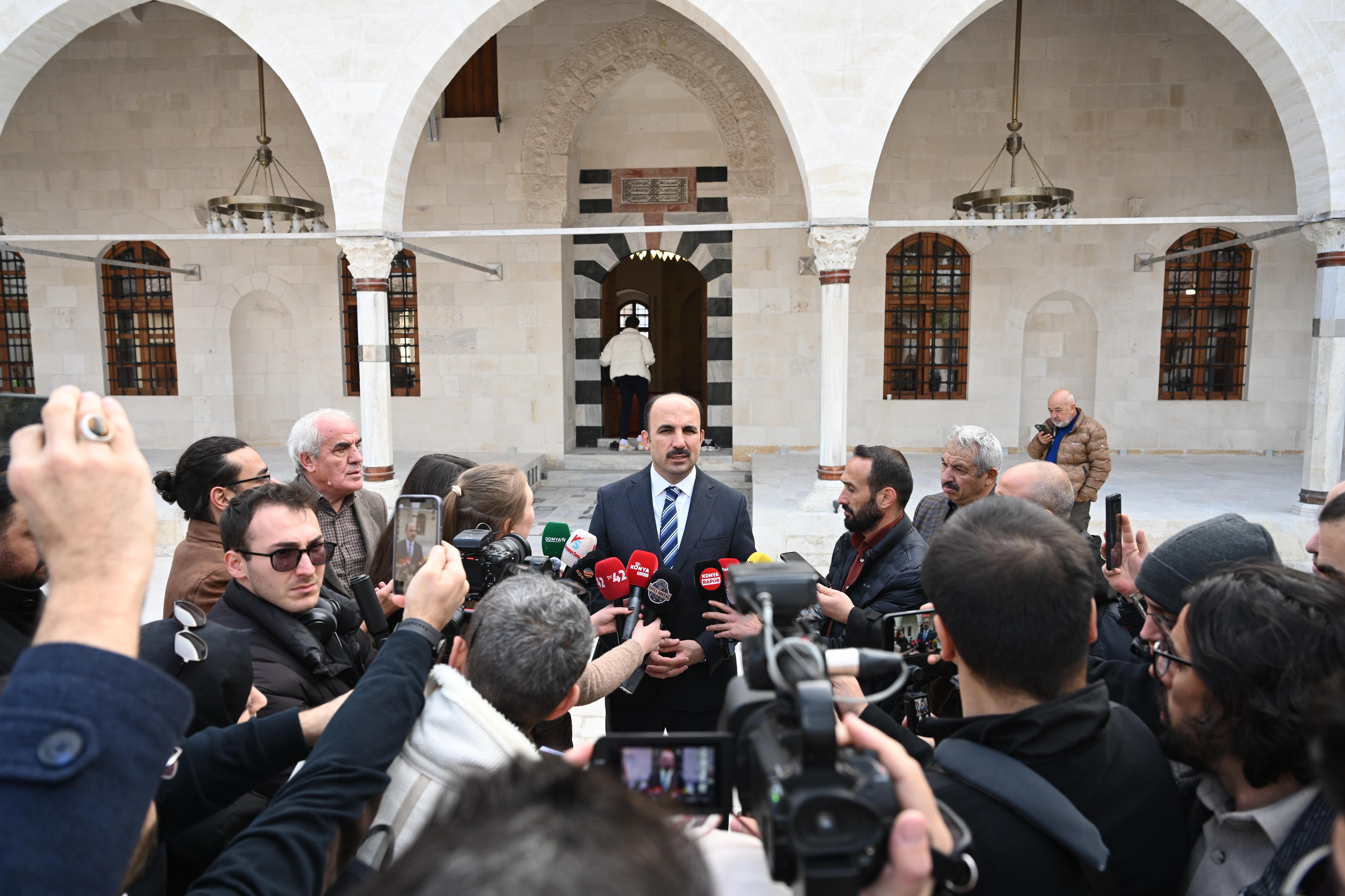 Başkan Altay: “Tarihin tozlu sayfalarını kim açarsa Konya’nın Hatay’da yaptıklarını ve Habib-i Neccar Camii’nin restorasyonunu görecek.”