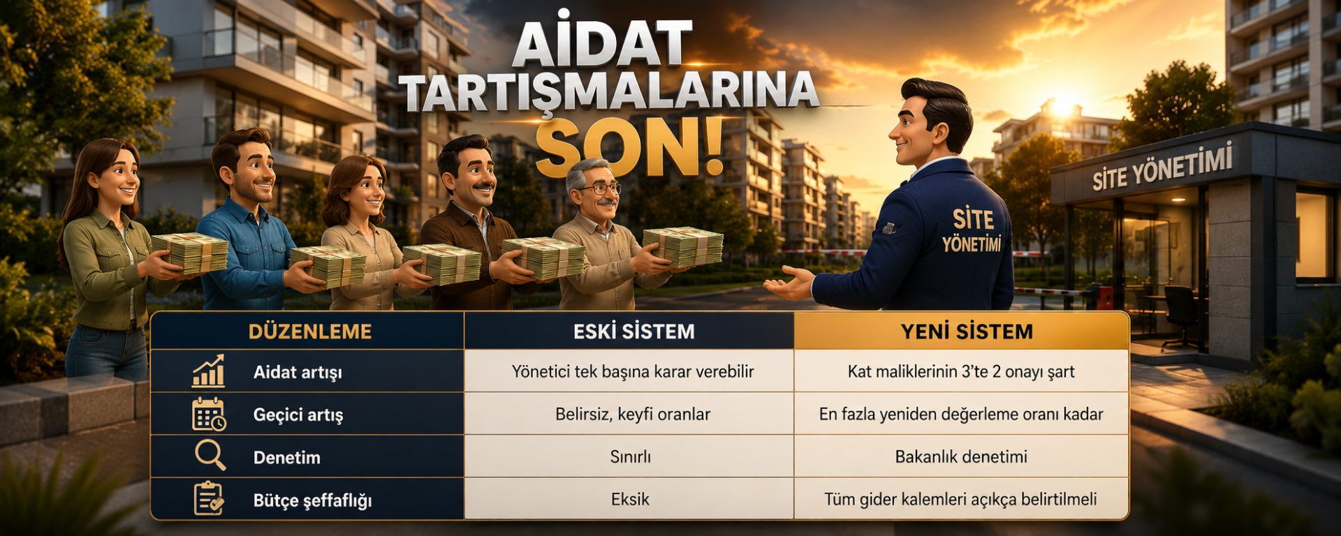 TBMM’DEN SİTE AİDATLARINA SIKI DENETİM KURALLARI